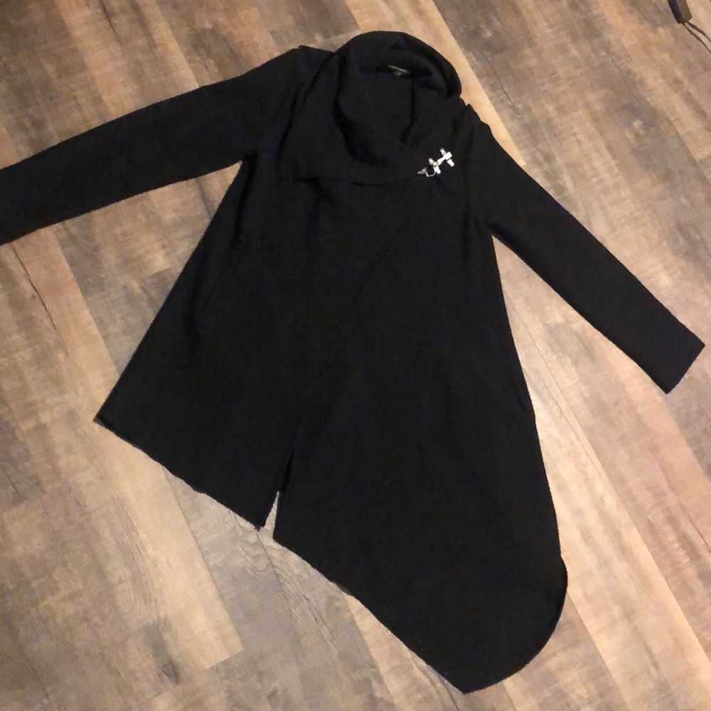 Garnet Hill Asymmetrical Boiled Wool Coat - 8